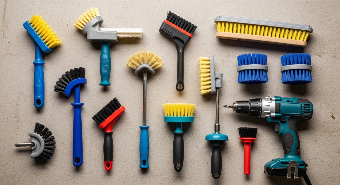 Best Grout & Tile Cleaning Brushes (Handheld + Drill Brush Kits)